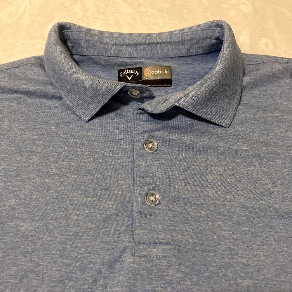 Callaway Optidri Men's Size L Blue Polo Shirt - Picture 2 of 8